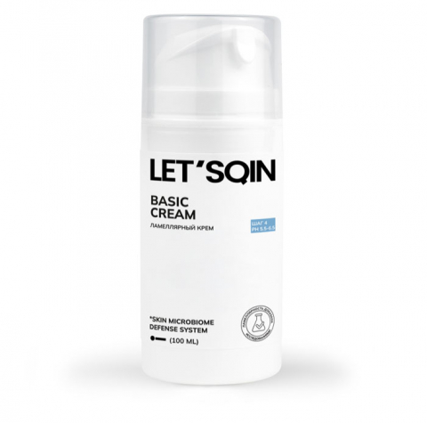 Basic Cream Ламеллярный крем для лица с постбиотиками, 100 мл Basic Cream Ламеллярный крем для лица с постбиотиками, 100 мл