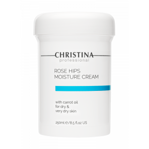 Christina Rose Hips Moisture Cream with Carrot Oil for dry and very dry skin / Увлажняющий крем с маслом моркови для сухой и очень сухой кожи «Шиповник», 250 мл
